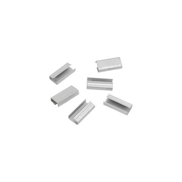 Pac Strapping Products Pac Strapping Regular Duty Snap On Steel Strapping Seals, 1/2" Strap Width, Black, Pack of 1000 OST48A - main